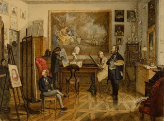 In het atelier van Miklos Barabas